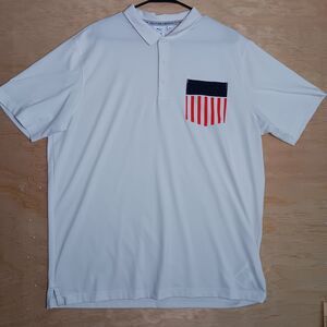 Puma Volition America Polo Shirt White L – American Flag Pocket Patriotic
